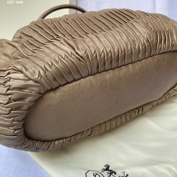 Coach Madison Gathered Sophia Satchel Tan/Gold/Champagne - Picture 3 of 9